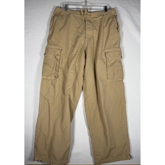 Vintage Abercrombie Fitch Pants Mens Medium Cargo Baggy Wide Leg Paratrooper Y2K